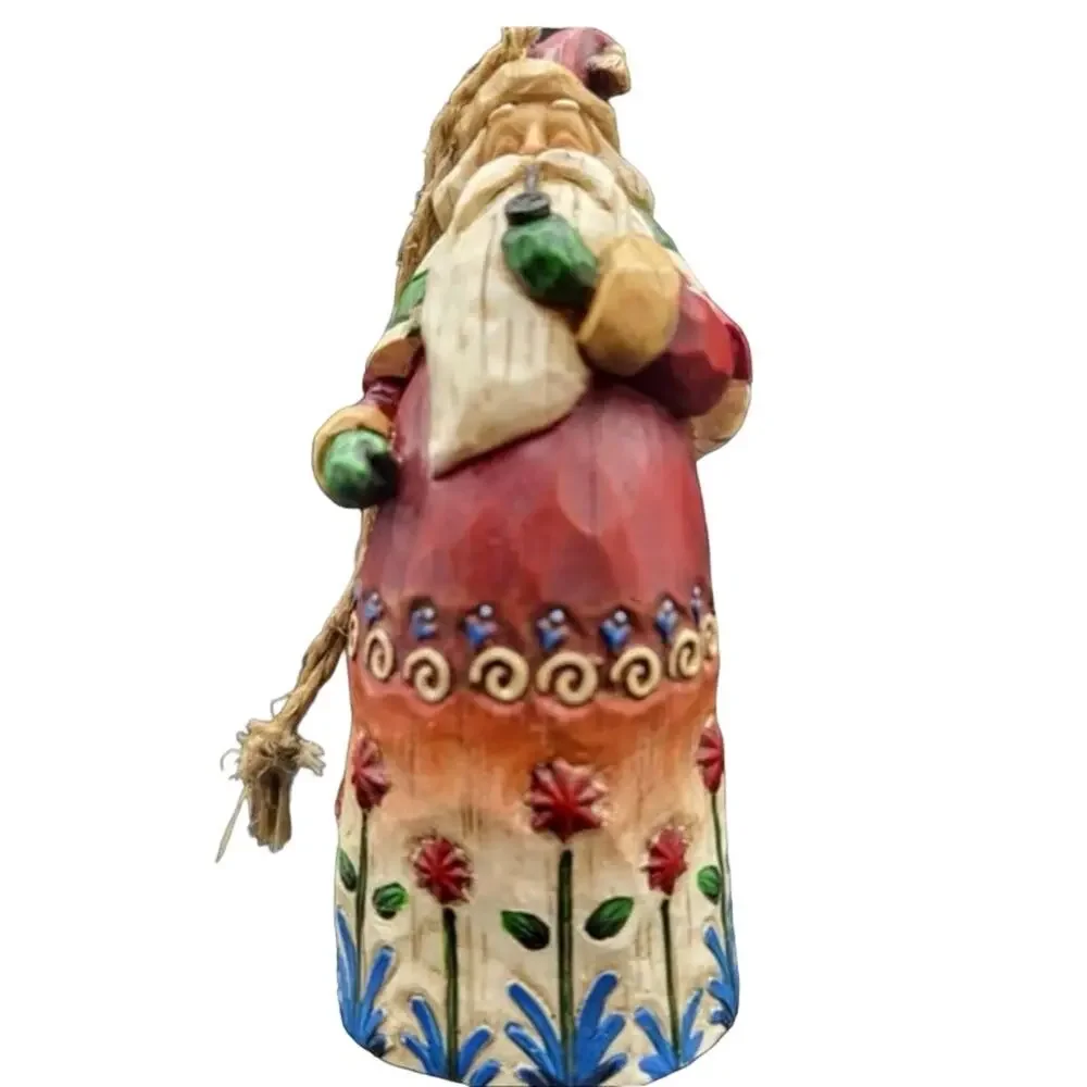 Jim Shore Heartwood Creek Santa with Pipe Christmas Ornament 2002 Folk Art